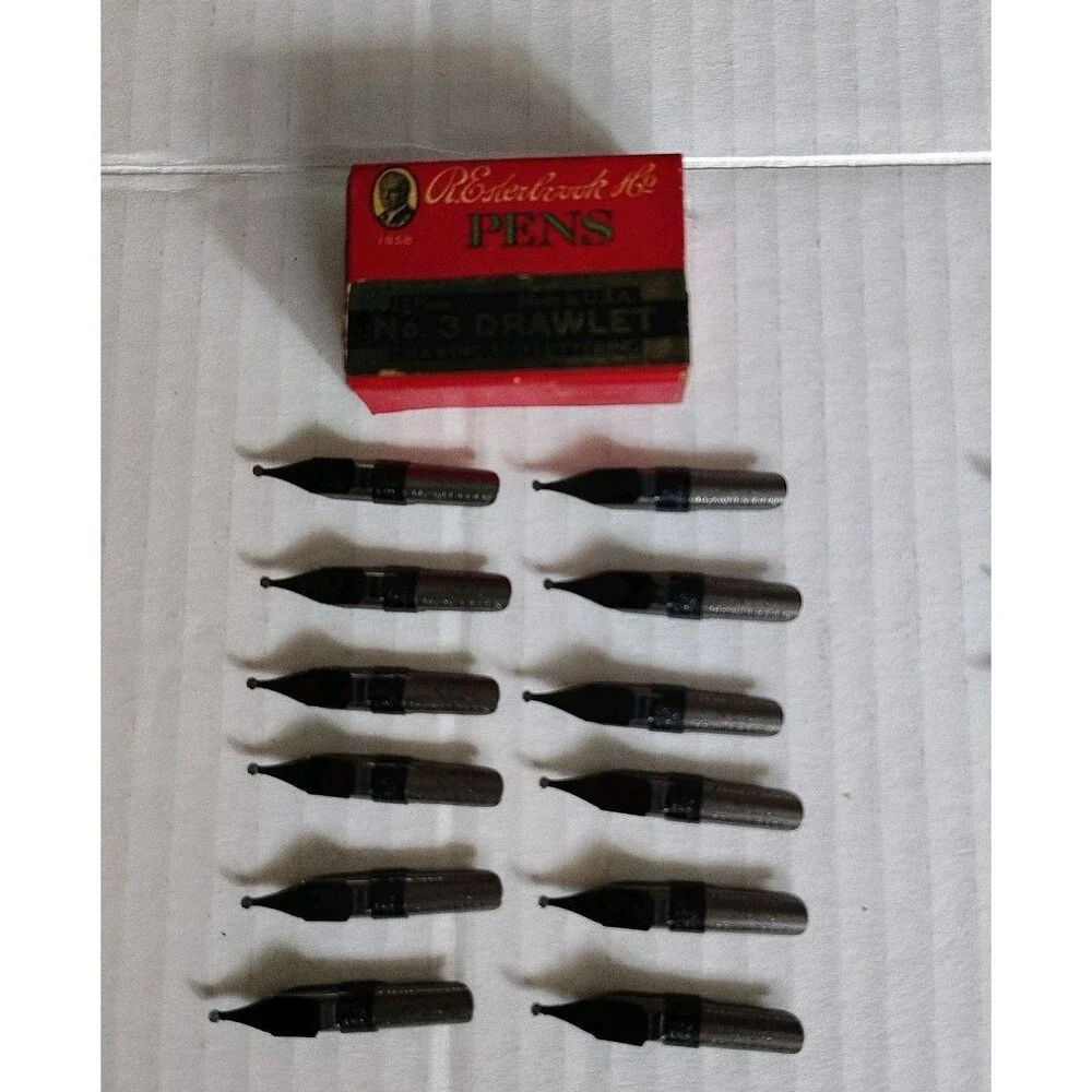 VTG Drafting Tool & Calligraphy Nib Lot Esterbrook Speedball Hunt 36 Pc